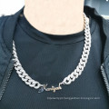 Shangjie OEM liga completa strass strass cuba colar de corrente nomes personalizados letra de aço inoxidável colares iniciais